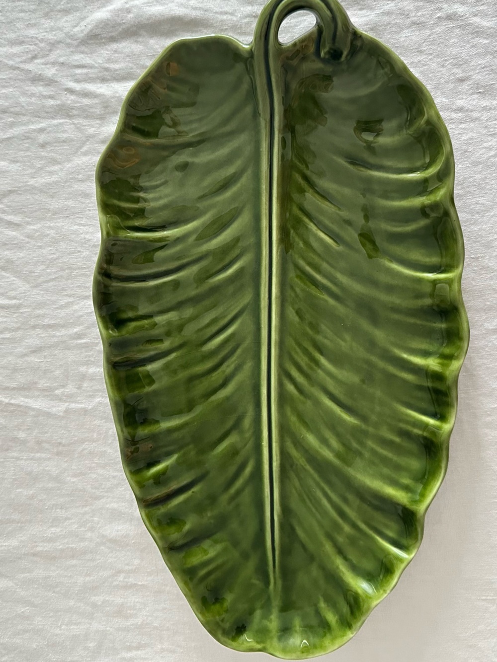 Neuwirth Portugal Green Banana Leaf Serving Tray or Platter Size 12’ by 7’